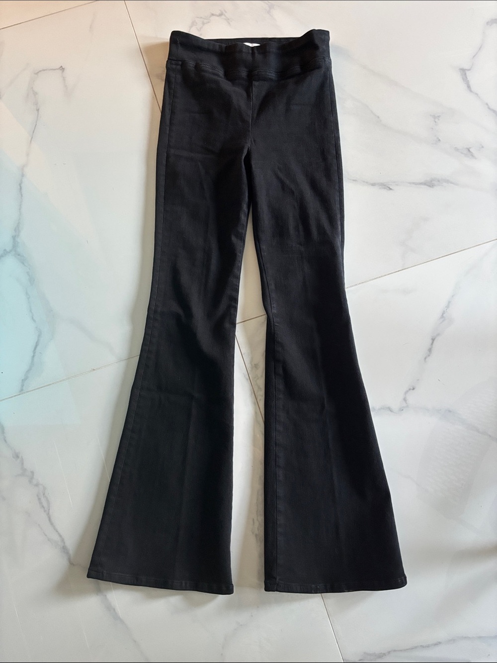 Frame Denim Black Jet Set Flare Pants